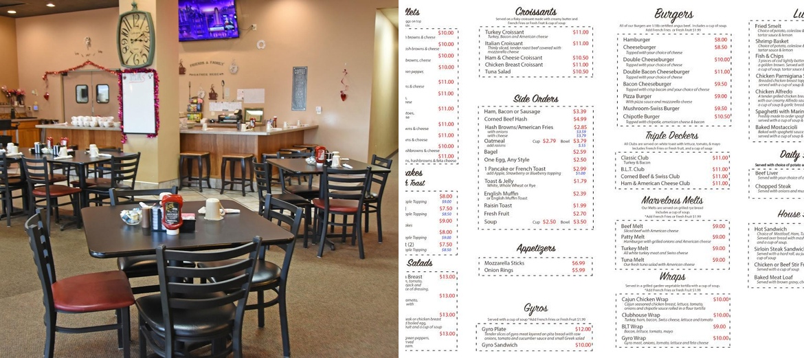 Falls Cafe Menu